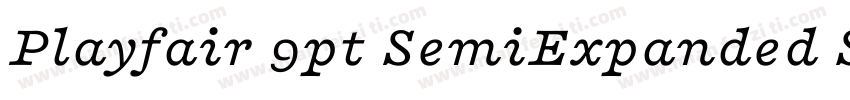 Playfair 9pt SemiExpanded SemiBold字体转换